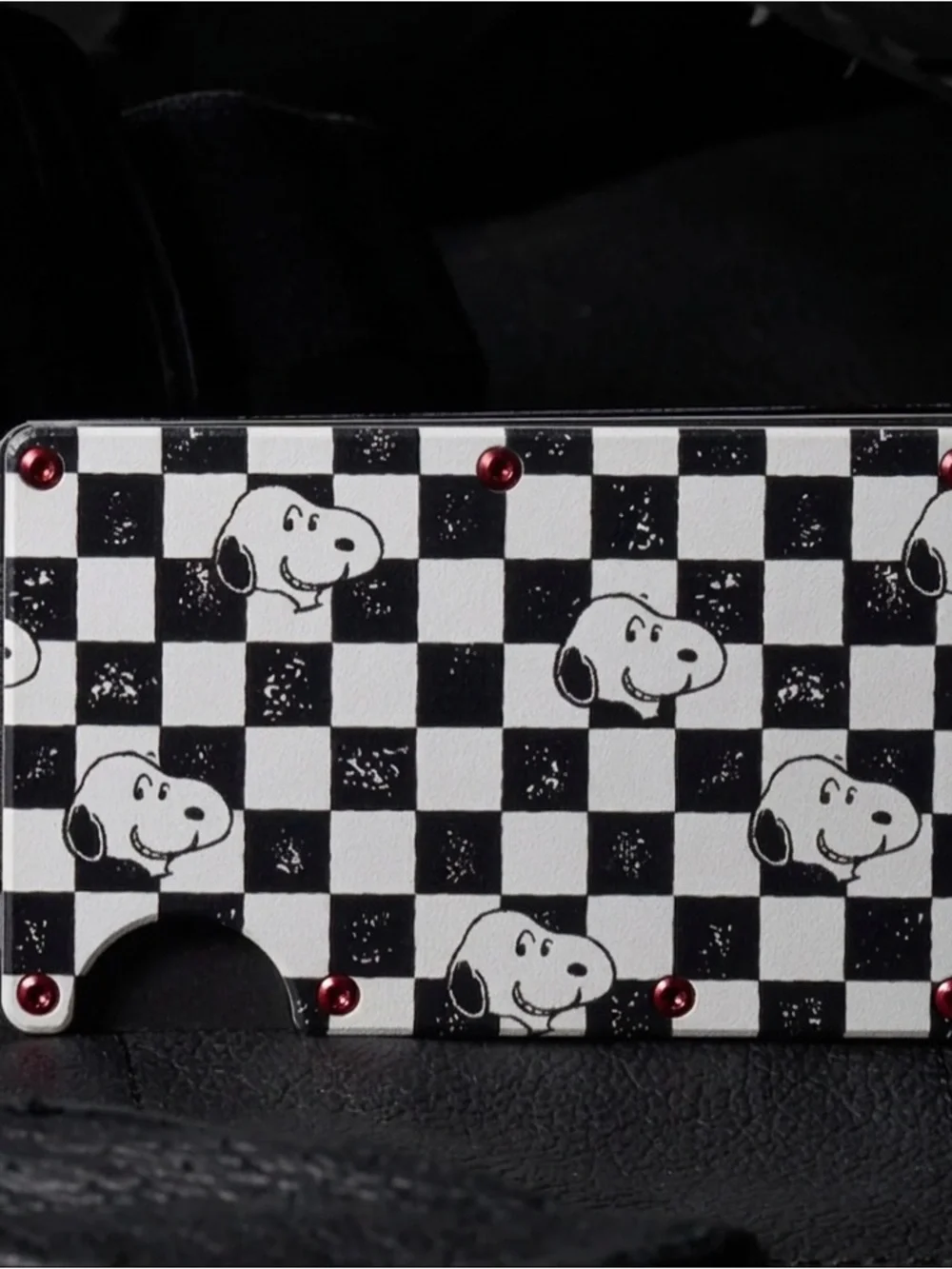 RIDGE WALLET | PEANUTS-SPEED CLUB “Ftr. SNOOPY” w/RED PVD SCREWS+BLK MULTI-TOOL